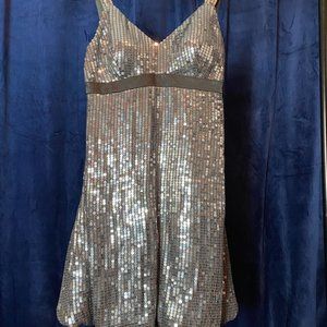 Femme Paris, silver sequin dress, size 4